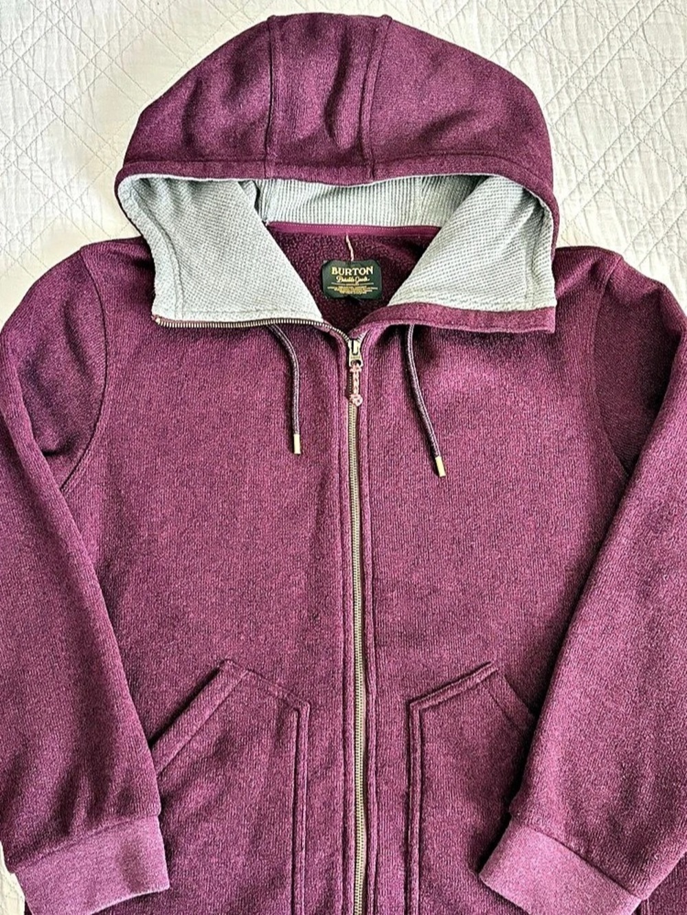 Vintage Burton Hooded Full-Zip Jacket Purple Large